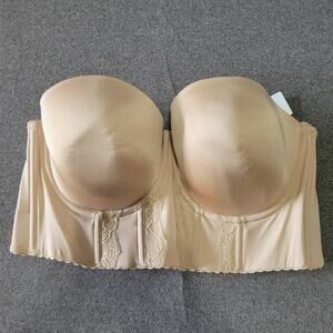Parfait 38DDD Tan Elissa Bustier Strapless Longline Bra